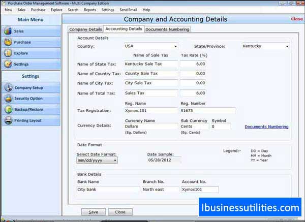 Business Purchase Order