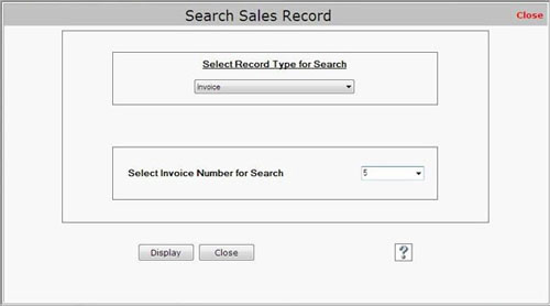 Search Sales Record