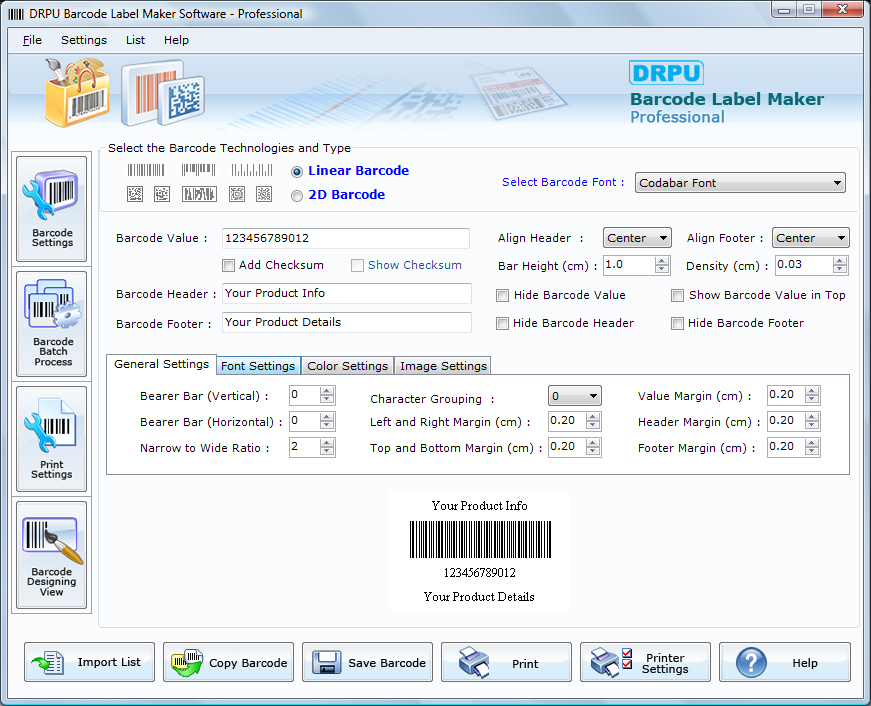 Free barcode label software machine