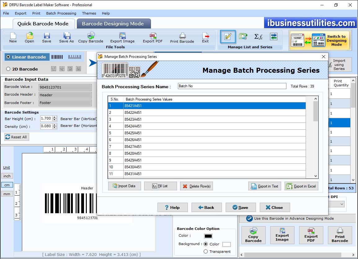 Manage batch processing Manage batch processing