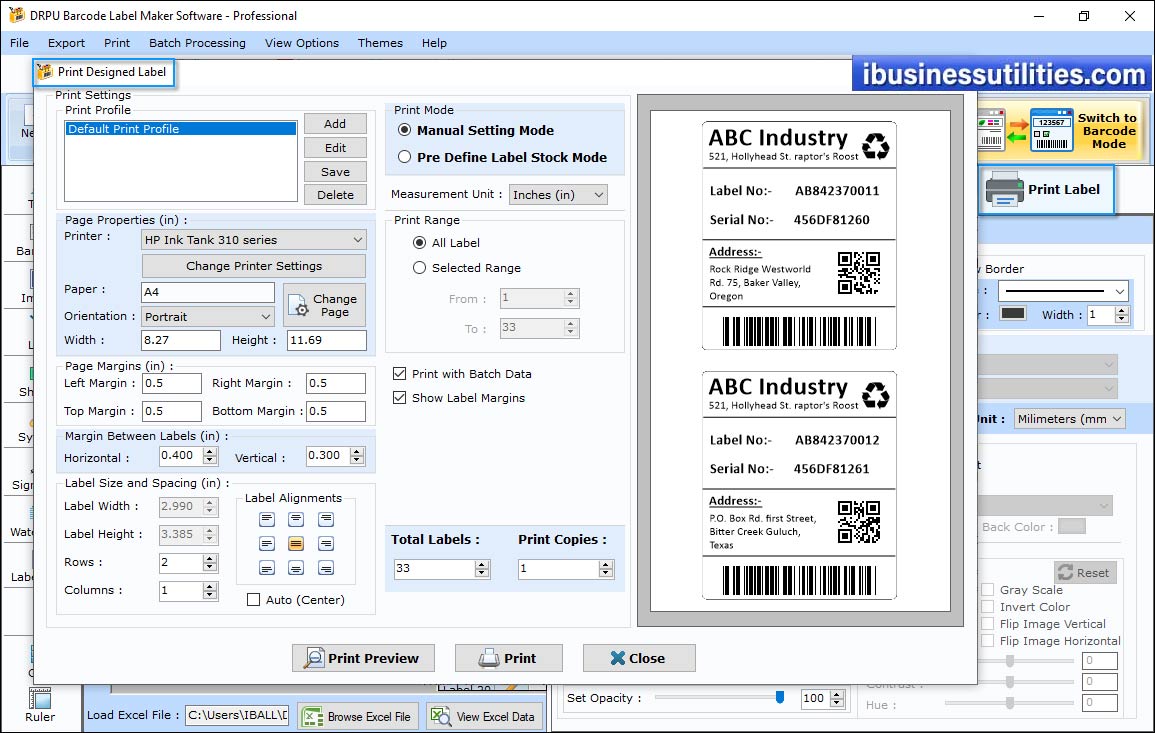 In Print Settings In Print Settings