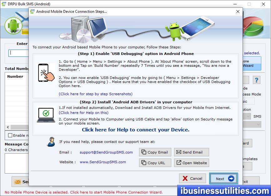 Mobile Phone Connection Wizard Mobile Phone Connection Wizard
