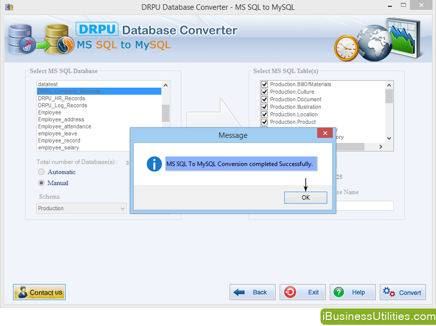 DRPU db converter - MSSQL to MySQL