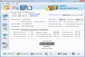 Publishers and Library Barcode Maker