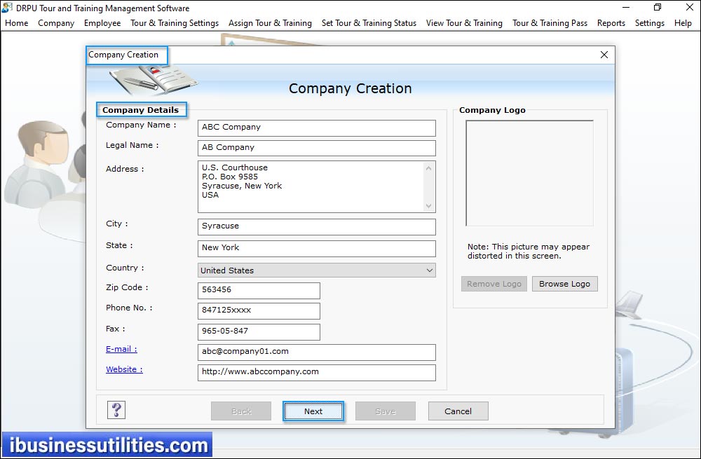 Enter Company details Enter Company details