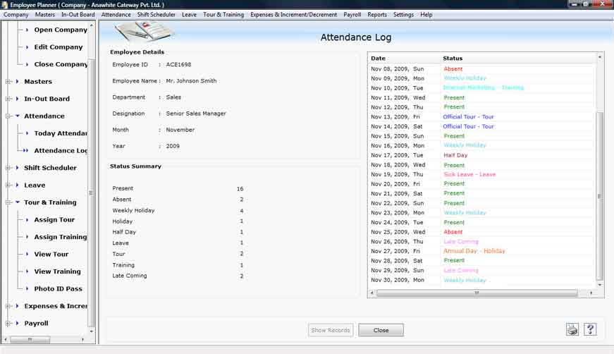 Staff Scheduling Software screenshot