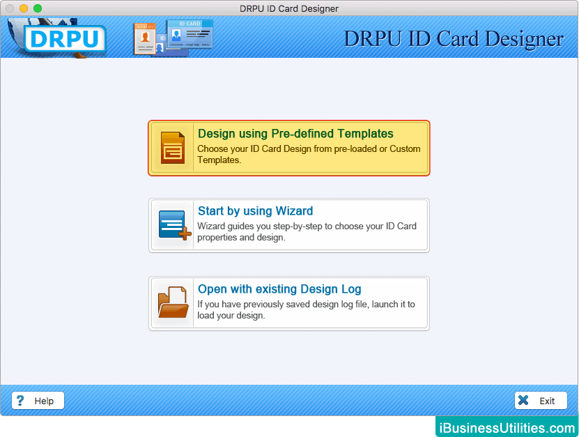 Design using Pre-defined Templates