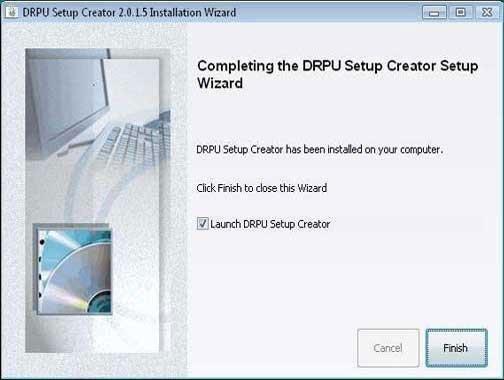 Completing the DRPU setup creator setup wizard