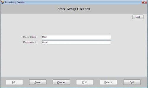 Store Group Creation