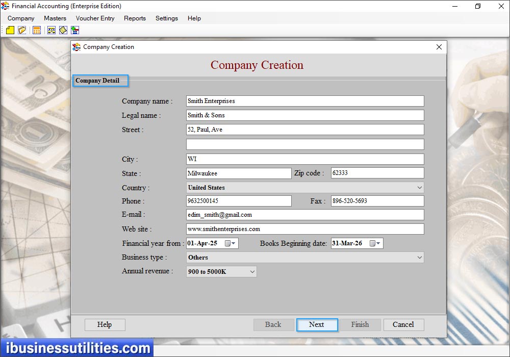 Accounting Software (Enterprise Edition) Screenshots