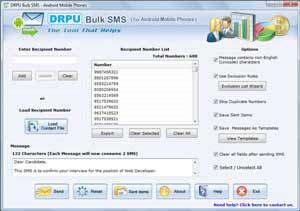 Android Mobile Phone SMS Software