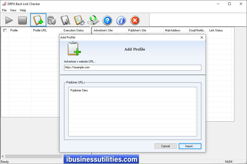 BackLink Checker Utility Screenshots