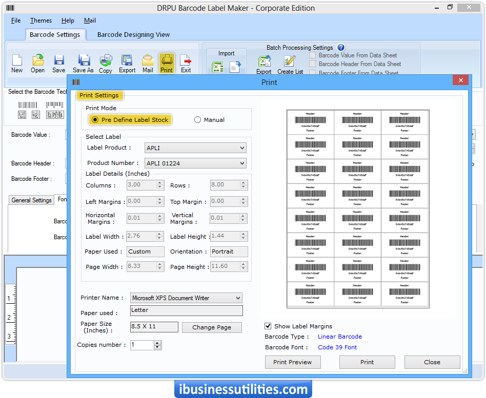 Barcode Maker - Corporate Edition Software Screenshots