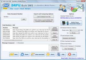 BlackBerry Bulk SMS Software