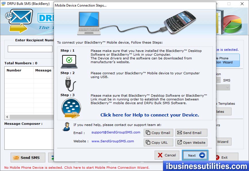 Mobile Phone Connection Wizard