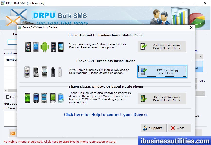 Mobile Phone Connection Wizard
