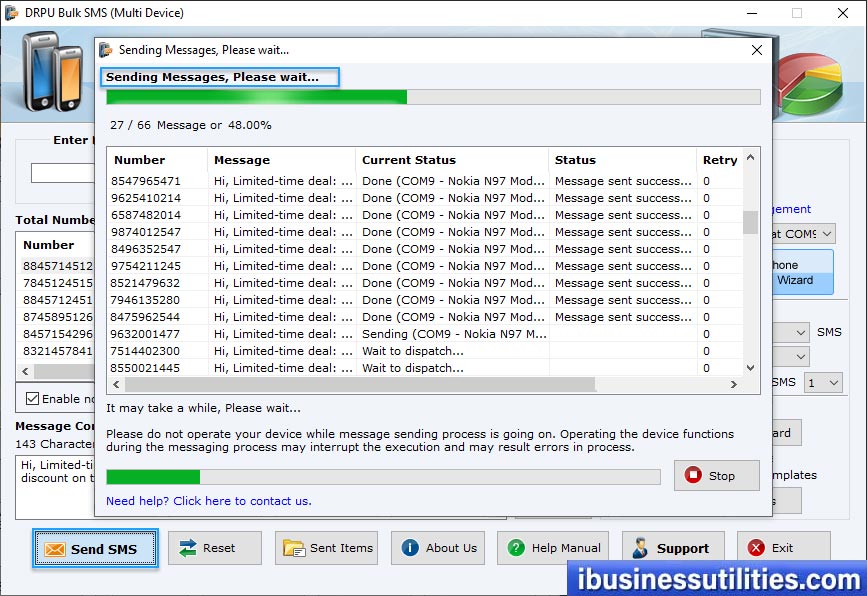 SMS Sending Process