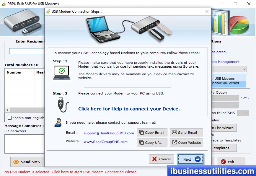 USB Modems Connection Wizard USB Modems Connection Wizard