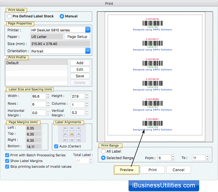 Print Barcode Labels