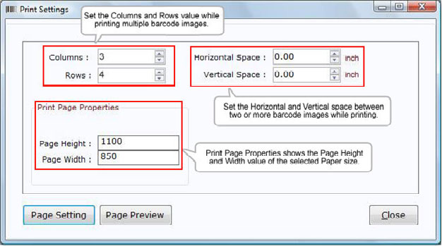 Software Print Settings