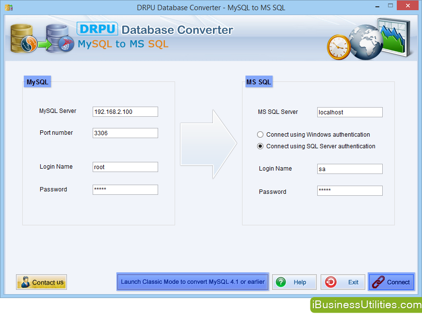 MySQL to MS SQL Database Converter