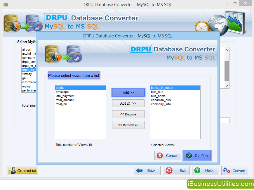 MySQL to MS SQL database converter