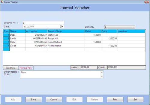 Journal Voucher