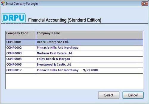 Select Company for Login