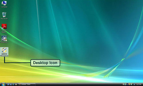 Run from desktop icon