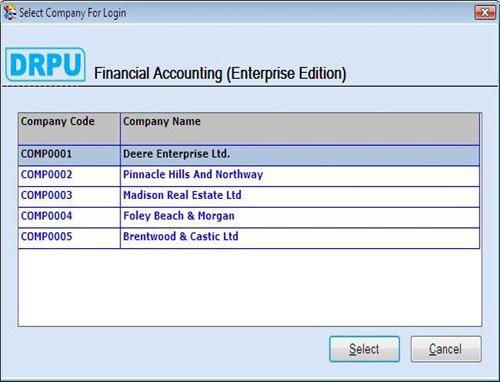 Select Company for Login