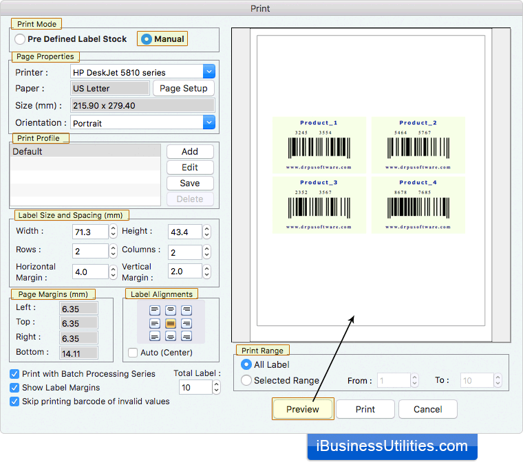 Print Barcode Labels