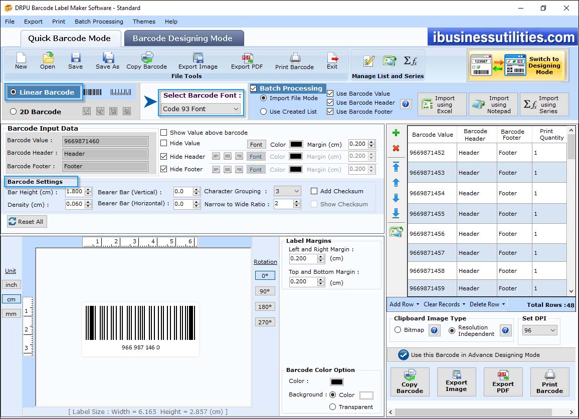 Barcode Label Maker - Standard Edition