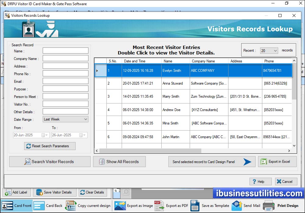Visitor Details Property