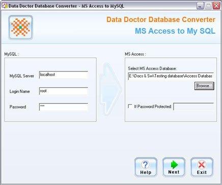 Select source and destination database server